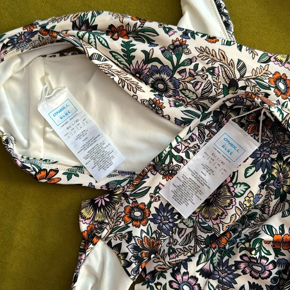 O’NEILL Oahu Floral Print Bikini Set Size L 56 - Picture 3 of 10